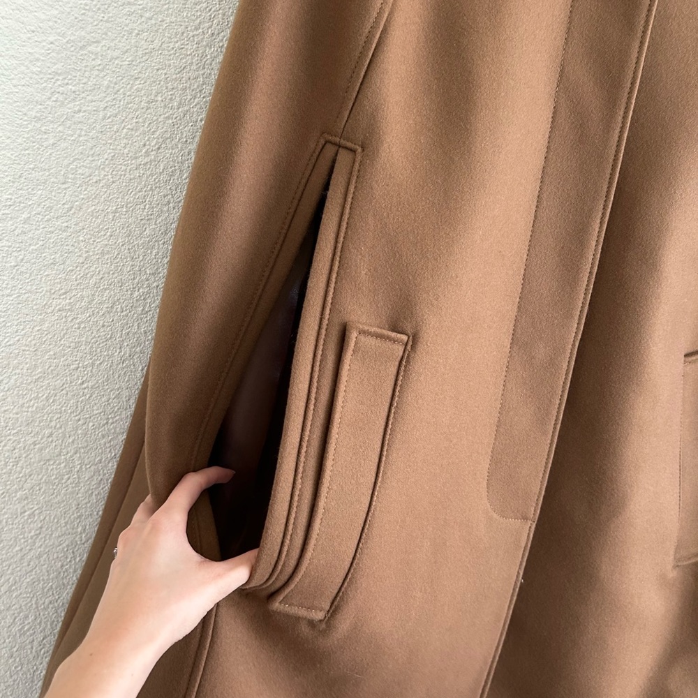 J. Crew Camel Cape Jacket Wool Melton - Picture 7 of 12